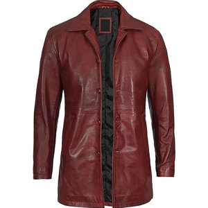 Abrigo de invierno de cuero hecho a medida a precios al por mayor abrigo de cuero cálido de invierno para hombre de la mejor calidad a la venta - Product Image 1