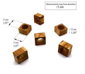 Nouveau moderne meilleure qualité rond de serviette en bois écologique cuisine restaurant maison mariage décor hôtel bureau vaisselle en vrac - Product Image 5