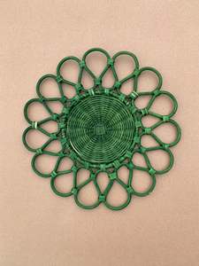 Decorative Handmade Rattan Plate And Rattan <b>Placemat</b> For Serving Bread Fruits And Tea At Dining Table Or Cafe - Product Image 3