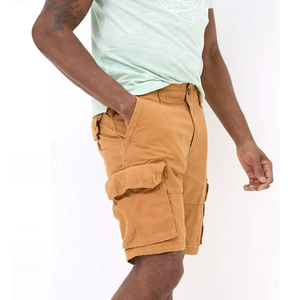 Short cargo décontracté en coton de couleur unie pour hommes 100% coton numérique prix de gros Service OEM fabriqué à l'usine disponible pour les adultes - Product Image 1
