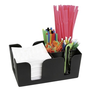 6 Compartiments En Plastique Bar Caddy Multifonctionnel Serviette Porte-Paille pour Barman Boîte À Mouchoirs Bar Outils Style Américain - Product Image 3