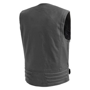 Gilet de moto en cuir de vachette véritable imperméable pour homme, personnalisable, respirant et élégant, idéal pour l'hiver - Product Image 2