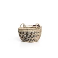Panier africain en jonc de mer fait à la main de haute qualité avec poignée paniers de rangement décoratifs bohèmes Bolga