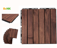 Dalles de terrasse en bois d'acacia emboîtables 300x300mm, texture parquet, style moderne classique, antidérapantes, isolation thermique – Vente chaude