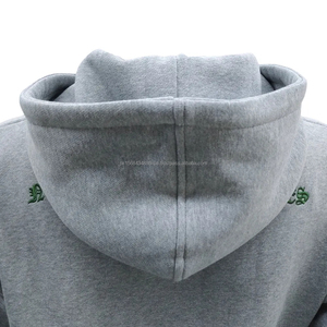 Ensemble de survêtement unisexe en coton 100% grande taille, style hip-hop, avec broderie, pantalon de jogging et sweat à capuche zippé, streetwear - Product Image 4