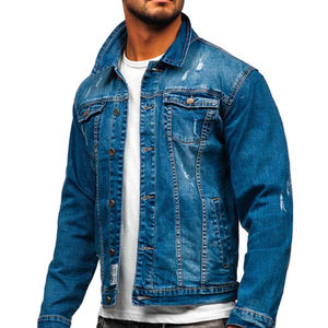 Bleu Jeans Vestes Pour Hommes Vestes Pour Hommes, Homme Vestes, Veste Pour Homme Personnalisé Printemps Automne Hommes Casual Hommes - Product Image 3
