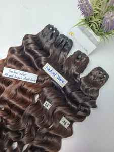 Extensions de cheveux à double trame de couleur noire avec donneur unique 100% brut vietnamien Ombre naturel vague - Product Image 2