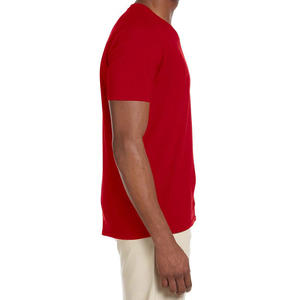 เสื้อยืด unisex ขนาดใหญ่ผ้าถักลายพื้นสำหรับผู้ชายและขนาดพิเศษโลโก้ออกแบบได้เอง - Product Image 5