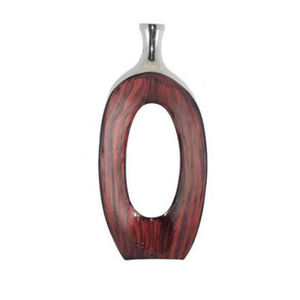 Florero de aluminio con revestimiento de esmalte marrón para decoración del hogar, florero moderno y elegante de diseño, florero de aluminio niquelado - Product Image 5