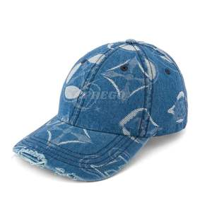 Casquettes de baseball en jean décontractées pour adultes, couleur bleu et blanc, fabriquées au Pakistan, prix raisonnable, pour fêtes, collection 2026 - Product Image 2