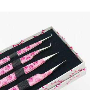 Y compris emballage pince à cils faux cils et outils pince à cils pointe extensions de cils pince à épiler accepter OEM - Product Image 2