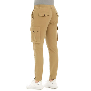 Pantalon de jogging en coton sur mesure pour homme, pantalon Long Cargo de couleur unie, multi-poches de haute qualité - Product Image 4