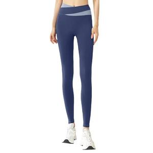 Mallas de gimnasio de compresión de seda con logotipo personalizable de alta calidad para mujer, pantalones de entrenamiento deportivos activos de punto, cintura al por mayor - Product Image 6