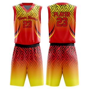 ชุดบาสเก็ตบอลปรับแต่งได้ดีไซน์ MOQ ต่ำพร้อมชุดบาสเก็ตบอลพิมพ์ลายระบายอากาศ - Product Image 4