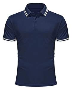 Meilleur polo régulier pour hommes Polo décontracté Coupe sèche brodée à motif solide Tissu jersey respirant Vente avant cool - Product Image 5
