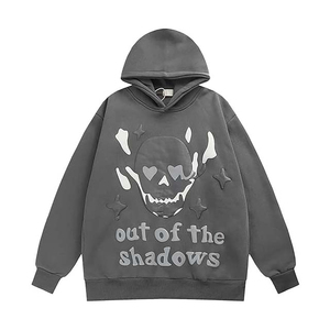 Quantité minimale de commande bas conception personnalisée bouffée impression sweats à capuche confortable 100% coton mélangé pour l'hiver en plein air en vente! - Product Image 1