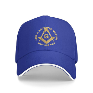 Casquette maçonnique classique avec broderie, ajustable, confortable, idéale pour les réunions de loge, les cérémonies et les activités de plein air - Product Image 1