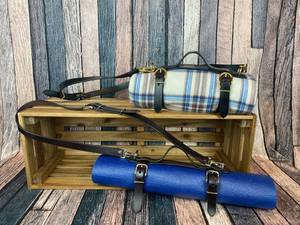 2025 Premium Eco-Friendly Heavy Duty Genuine Leather Blanket Carrier Handmade Strap for <b>Airplane</b> Travel Hotel OEM Manufacturer - Product Image 4