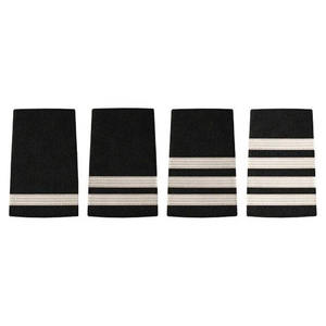 Oem Zilveren Epauletten Voor Vliegtuiguniformen 1 2 3 4 Bar Captain Co Personeel Zilveren Franse Vlechtstaven Kapitein Mate Bemanning Schouder Rangen - Product Image 1