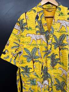 Chaquetas acolchadas Kantha hechas a mano indias 100% algodón a rayas ropa de invierno regalo de Navidad para ella - Product Image 3