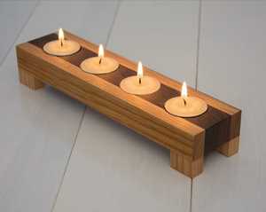 Porte-bougie en bois écologique en forme de cœur pour la décoration de la maison et l'ambiance d'Halloween, cadeau pour les couples - Product Image 6