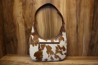 Sac à main élégant en cuir véritable avec poils, style western, pour femmes, sac à main, sac à main en cuir pour femmes, sac à main tendance.