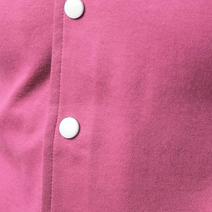 Vestes d'université blanche rose clair de haute qualité à col montant Logo personnalisé Baseball Letterman Vente en gros d'usine de style High Street - Product Image 5