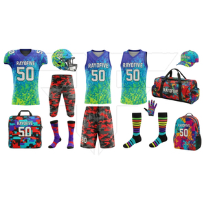 Lightweight Wholesale American Football Uniform High Neck <b>Adjustable</b> <b>Strap</b> Short Sleeve 100% Polyester Quick Dry Breathable All - Product Image 1