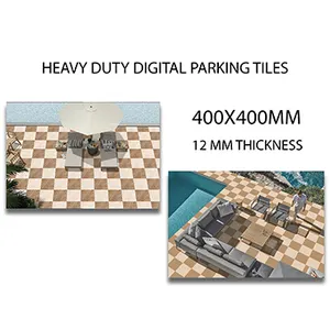 Zware 400X400 Mm Porseleinen Antislip Keramische Tegels Parking Tuin Drive Way Garage Vloertegels