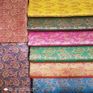 Custom Made Jacquard Metallic Brocade Silk Fabrics for Clothing Designers Fabric Supply Stores Abstract Print Multiple Cushion - Product Image 1