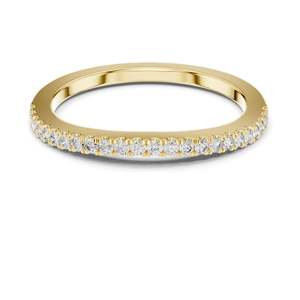 Bague éternité en diamant de laboratoire taille brillant rond 0,216 carats pour femme, clarté VVS-VS EF, or 18 carats, 14 carats, 10 carats et argent 925 - Product Image 2