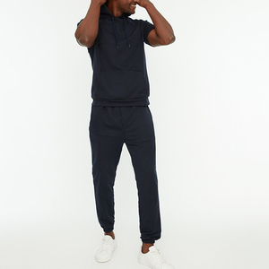 Ensemble de survêtement blanc du fabricant pour hommes, ensemble 2 pièces court de jogging personnalisé, lourd, survêtement pour hommes, combo t-shirt jogger - Product Image 2