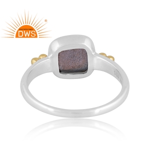 Best Quality Fine Sterling Silver Natural <b>Labradorite</b> Gemstone Stackable <b>Ring</b> Custom Jewelry Manufacturer - Product Image 4