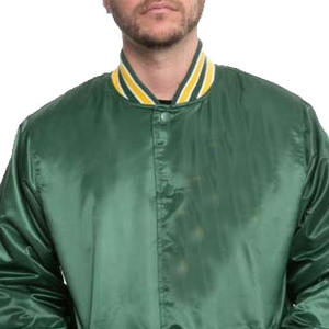 Impermeable seda satén Nylon poliéster bombardero chaquetas de los hombres de satén de seda ropa de los hombres chaquetas de bombardero para los hombres - Product Image 6