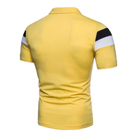 Polo à Manches Courtes pour Homme Style à Revers avec Poitrine Triple Stripe Color Block Design Polos en Coton de Grande Taille pour Hommes