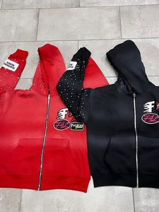 เสื้อฮู้ดสำหรับผู้ชายผ้าคอตตอนซักแบบวินเทจผ้า100% ฟอกกรด2025ปรับแต่งได้ - Product Image 6