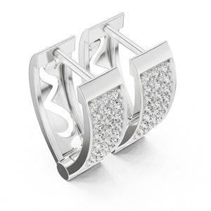 14K White Gold Round Cut Diamond <b>Earrings</b> for Women Wedding Jewellery Luxury Certified Bridal Anniversary Gift Elegant <b>Fine</b> - Product Image 2
