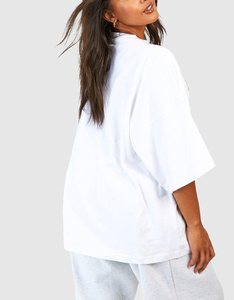 T-shirt 100% coton pour femmes sur mesure sérigraphié logo lourd 280gsm confortable streetwear T-shirts pour femmes - Product Image 5