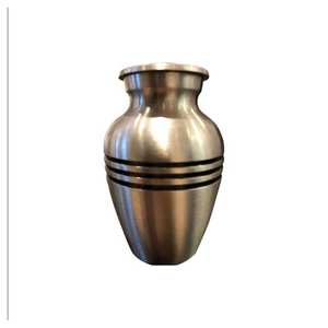 Urne funéraire en aluminium de haute qualité Urnes funéraires en métal de conception personnalisée en gros Artisanat - Product Image 1