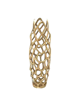 Vase à fleurs décoratif de luxe Vase à fleurs fini or brillant en aluminium pour mariage et décoration de sol à la maison vases en métal - Product Image 5