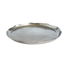 Plateau de service rectangulaire vintage de luxe en aluminium finition antique pour fêtes, mariages, décorations de Noël - Product Image 5
