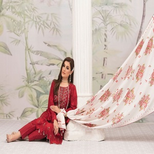 Top Branded Original Tawakkal Digital Print Pakistani Embroidered Viscose 3-Piece Salwar Kameez Suits for Girls - Product Image 2