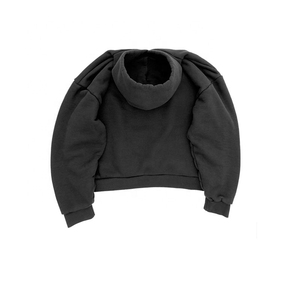 Sweat à capuche personnalisé de haute qualité 450GSM Boxy Heavyweight à épaules tombantes Weight Cotton Fleece Oversized - Product Image 3