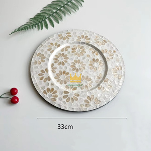 Nacre Chargeur Assiette Top Vente Napperon Luxueux Fait Main Servir Table Décorative du Vietnam - Product Image 6