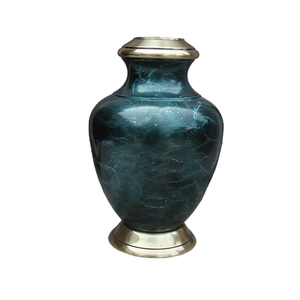 โกศใส่ศพดอกไม้สีน้ำเงินสำหรับตกแต่งโต๊ะอนุสรณ์โกศใส่ขี้เถ้าของผู้ใหญ่ - Product Image 5