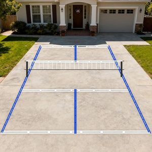 Plantilla Profesional para Pintar Líneas de Canchas Deportivas, para Baloncesto, Tenis, Pickleball, Kit de Plantillas para Marcar Canchas al Aire Libre de 44x20 Pies - Product Image 1