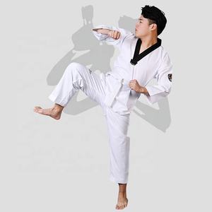 Uniforme de Taekwondo Dobro Wtf transpirable de peso ligero blanco de verano de venta directa de fábrica para competiciones de Taekwondo - Product Image 3