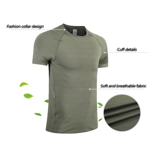 Venta al por mayor personalizada Unisex poliéster Spandex Jersey camiseta personalizada de los hombres de gran tamaño deporte secado rápido gimnasio Fit camiseta para hombres - Product Image 4