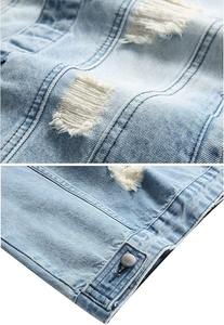 Automne mode mince 100% coton hommes Denim veste longueur régulière décontracté plaine coquille avec remplissage coton - Product Image 6