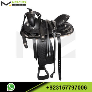 Sillín de caballo hecho de cuero genuino para carreras, alta calidad, montar a caballo, de cuero marrón, para ecuestres - Product Image 4